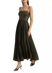 Amur Linda Faux-Leather Maxi-Dress