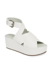 Amuse Society x Matisse Runaway Wedge Sandal in White Leather at Nordstrom