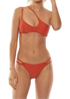 AMUSE SOCIETY Textr Holt Bandeau Top In Dried Chili