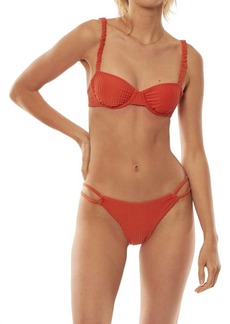 AMUSE SOCIETY Textr Inez Underwire Top In Dried Chili