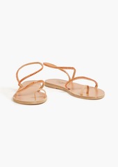 Ancient Greek Sandals - Aplie bead-embellished leather sandals - Orange - EU 36