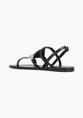 Ancient Greek Sandals - Barbara crystal-embellished leather slingback sandals - Black - EU 40
