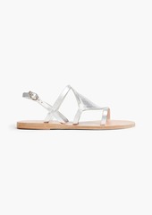 Ancient Greek Sandals - Barbara metallic leather and chainmail slingback sandals - Metallic - EU 37