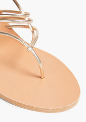 Ancient Greek Sandals - Cycladic metallic faux leather slingback sandals - Metallic - EU 36