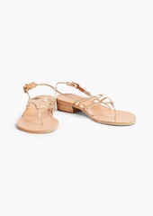 Ancient Greek Sandals - Cycladic metallic faux leather slingback sandals - Metallic - EU 36