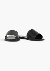 Ancient Greek Sandals - Doukani embossed leather slides - Black - EU 36