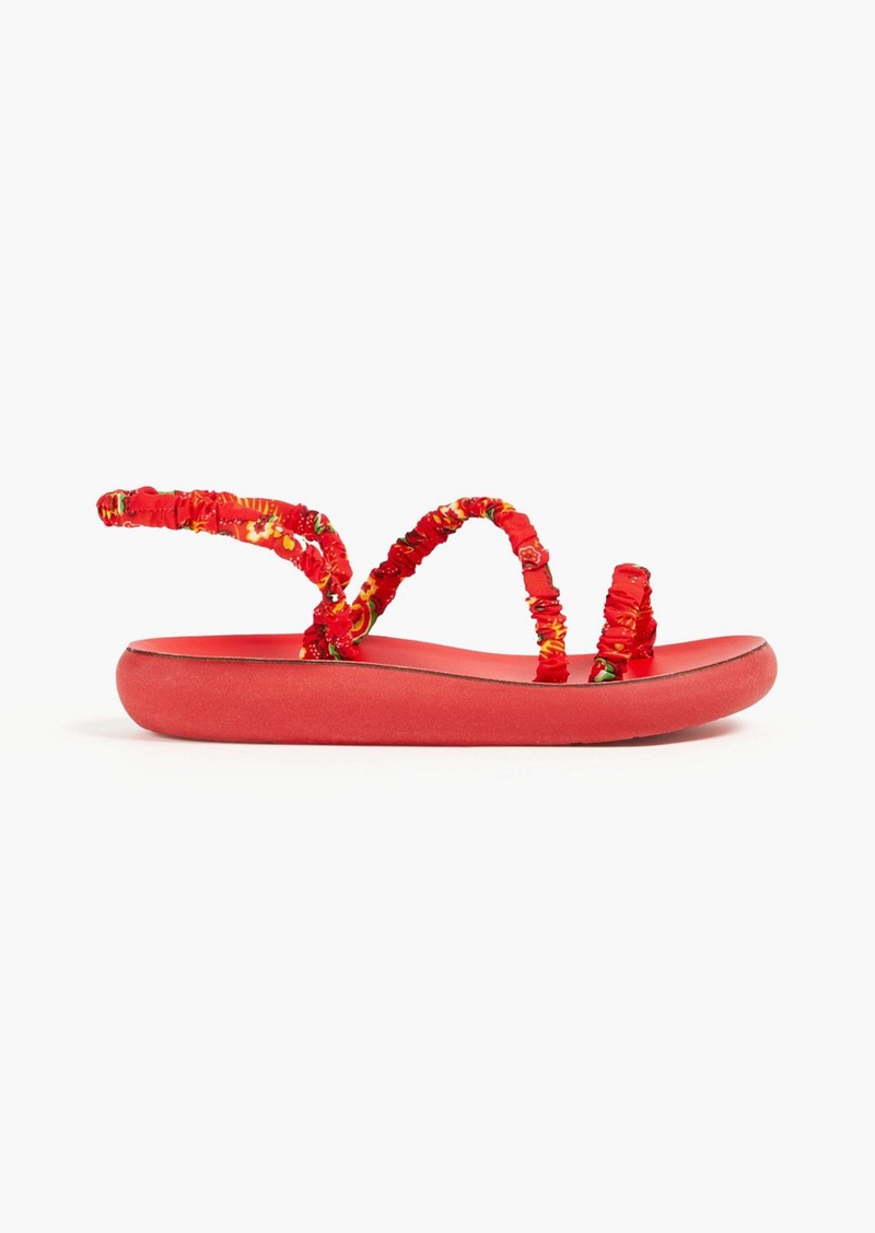 Ancient Greek Sandals - Eleftheria printed woven platform sandals - Red - EU 38
