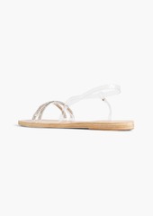 Ancient Greek Sandals - Goudi crystal-embellished PVC slingback sandals - White - EU 37