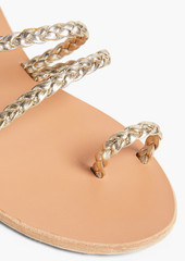 Ancient Greek Sandals - Katiana metallic braided leather sandals - Metallic - EU 36