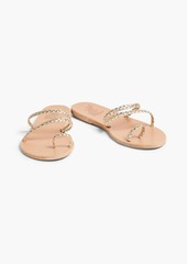 Ancient Greek Sandals - Katiana metallic braided leather sandals - Metallic - EU 36