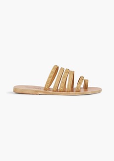 Ancient Greek Sandals - Niki studded raffia sandals - Neutral - EU 39