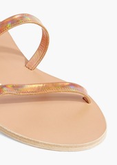Ancient Greek Sandals - Ofis iridescent leather sandals - Metallic - EU 37