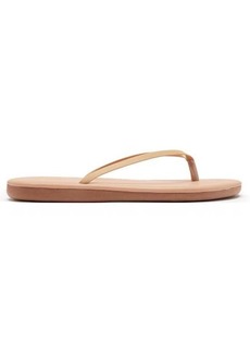 Ancient Greek Sandals - Saionara Leather Flip Flops - Womens - Beige - 35 EU/IT