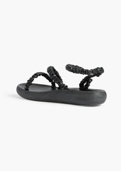 Ancient Greek Sandals - Scrunchie Eleftheria faux leather sandals - Black - EU 36