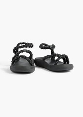 Ancient Greek Sandals - Scrunchie Eleftheria faux leather sandals - Black - EU 36