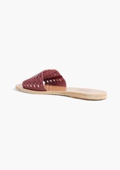 Ancient Greek Sandals - Taygete woven leather slides - Burgundy - EU 37