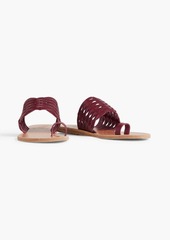 Ancient Greek Sandals - Thalia woven leather sandals - Burgundy - EU 35