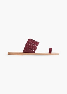 Ancient Greek Sandals - Thalia woven leather sandals - Burgundy - EU 35