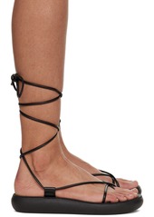 Ancient Greek Sandals Black Diakopes Comfort Sandals