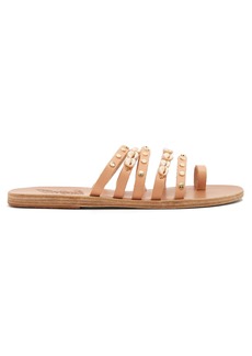 Ancient Greek Sandals Niki shell-embellished leather sandals