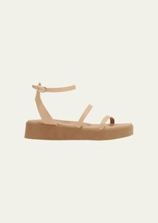 Ancient Greek Sandals Nissida Leather Ankle-Strap Flatform Sandals
