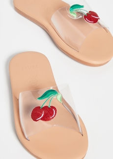 Ancient Greek Sandals x HVN Taygete Clear Cherry Slides