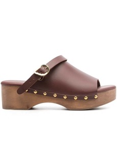 Ancient Greek Sandals buckled leather clogs
