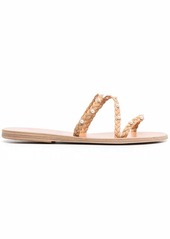 Ancient Greek Sandals Ekaterini pearl leather sandals