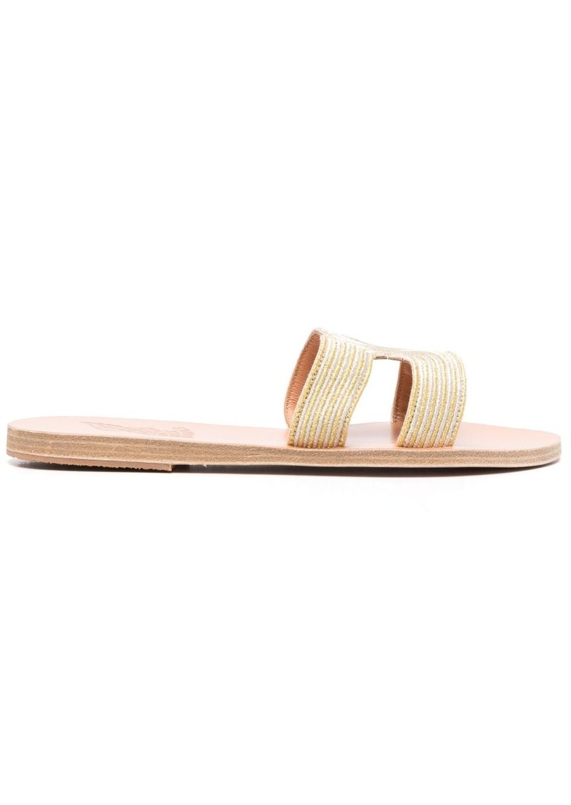 Ancient Greek Sandals Kentima double-strap slides