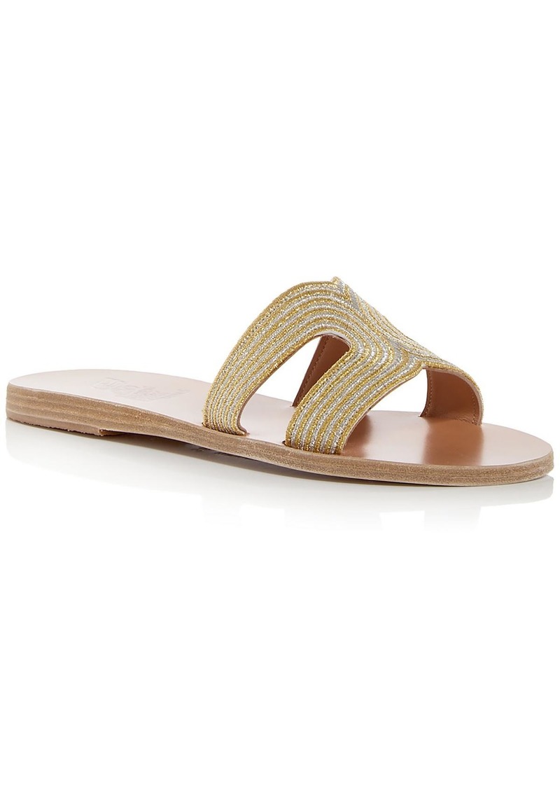 Ancient Greek Sandals Kentima Womens Leather Flip-Flop Slide Sandals