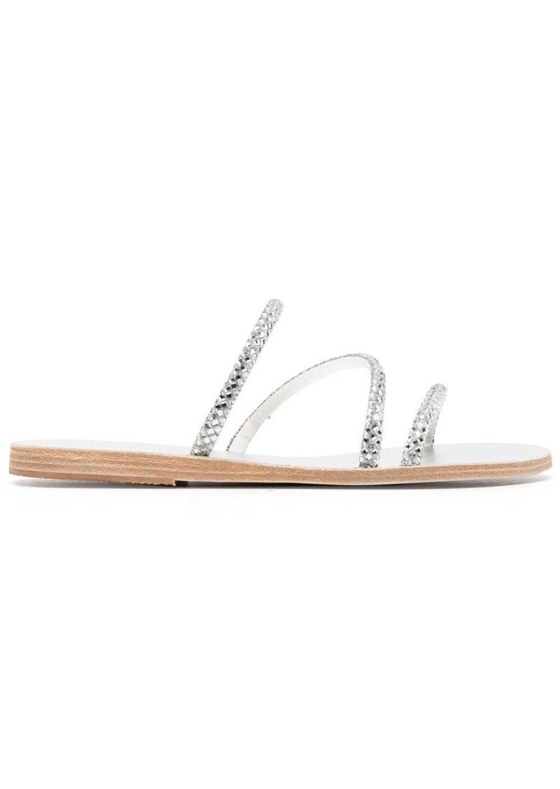 Ancient Greek Sandals Polytimi crystal-embellished slides