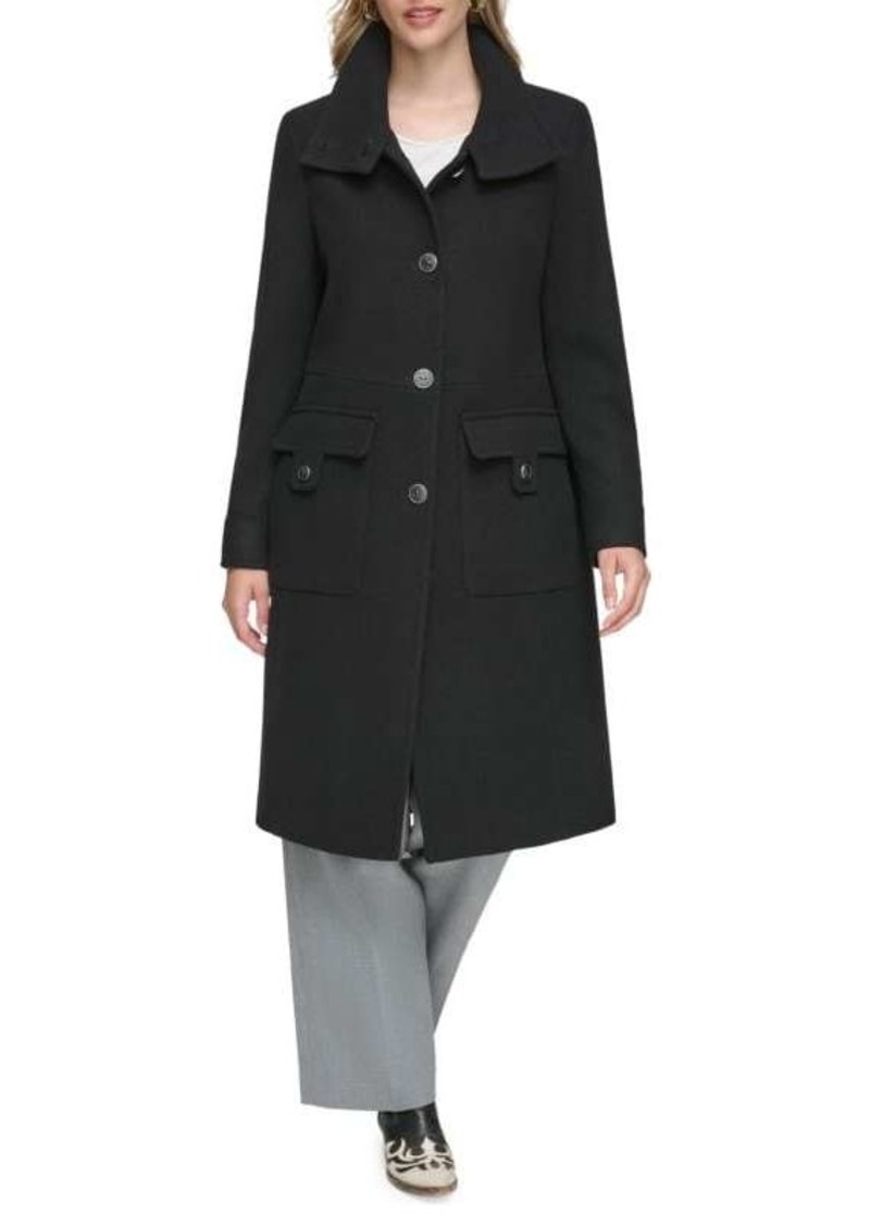 Andrew Marc Almedia Wool Blend Trench Coat