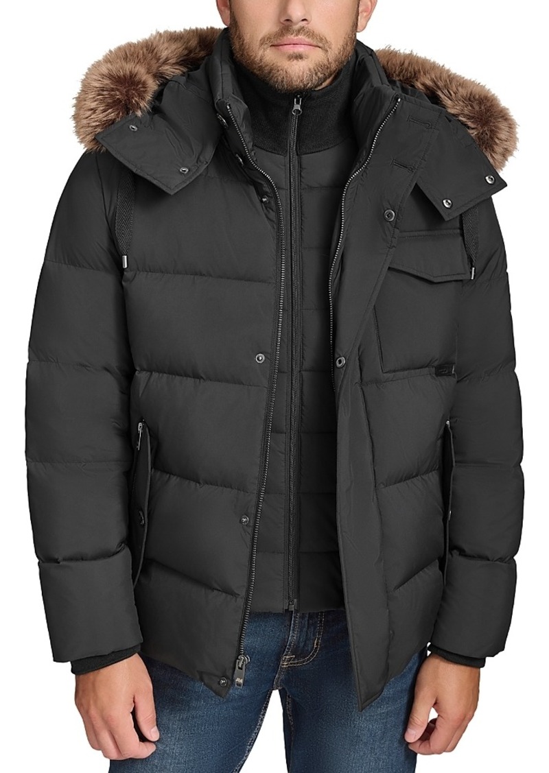 Andrew Marc Forester Faux Fur Trim Down Jacket