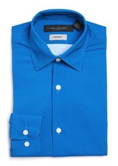 Andrew Marc Kids' Long Sleeve Button-Up Shirt in Blue/White at Nordstrom