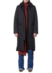 Andrew Marc Maxine Quilted Coat with Faux Shearling Collar