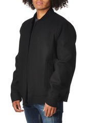 Andrew Marc Men's Barlow Melton Wool Bomber Jacket black