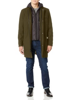 Andrew Marc Men's Rowland Melton Parka Jacket with Removable Quilted Bib