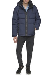 Andrew Marc Men's Mid Length Crinkle Down Jacket Ink-Hubble