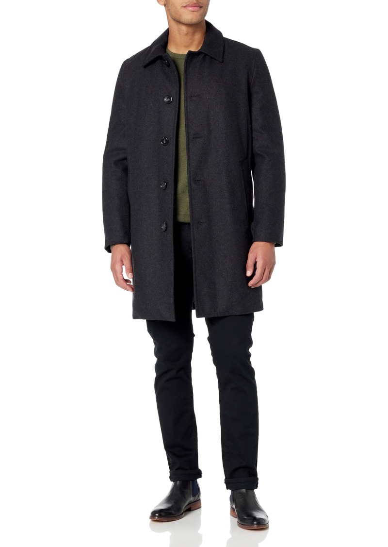 Andrew Marc Men's Wool Coat-Mid and Full Length Charcoal (ANHOLT)