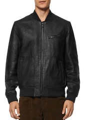 Andrew Marc Praslin Leather Bomber Jacket 