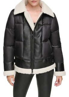Andrew Marc Sport Ciré Faux Shearling Puffer Jacket