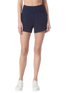 Andrew Marc Sport Foldover Pull-On French Terry Shorts in Midnight at Nordstrom Rack