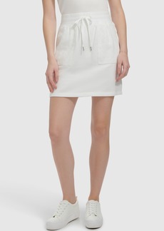 Andrew Marc Sport French Terry Pull-On Skirt in White at Nordstrom Rack