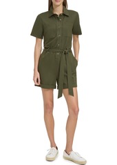 Andrew Marc Sport Knit Twill Romper in Forest Green at Nordstrom Rack