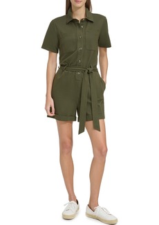 Andrew Marc Sport Knit Twill Romper in Forest Green at Nordstrom Rack