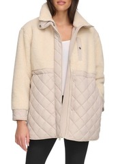 Andrew Marc Sport Mixed Media Faux Shearling Quilted Jacket