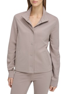 Andrew Marc Sport Stand Collar Ponte Jacket in Taupe at Nordstrom Rack