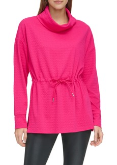 Andrew Marc Sport Textured Cowl Neck Tunic in Fuschia at Nordstrom Rack