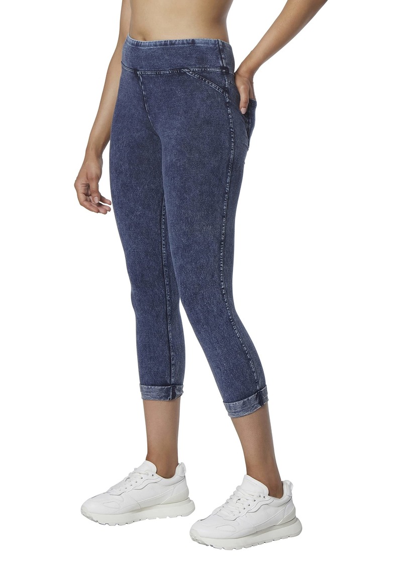 Andrew Marc Women's Faux Denim Cropped Legging Regular and Plus Sizes