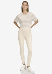 Andrew Marc Sport Women's Light Weight Stretch Twill Full Length Pull on Pant - Sandshell